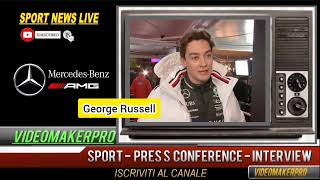 F1 GP Las Vegas George Russell in pole davanti alle Ferrari  interview [upl. by Ahsiuqat913]