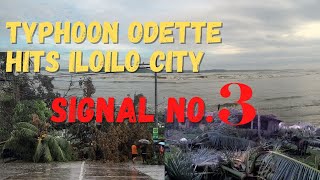 Typhoon Odette hits Iloilo at Signal no 3  Typhoon Rai  Coastal Area [upl. by Tab422]