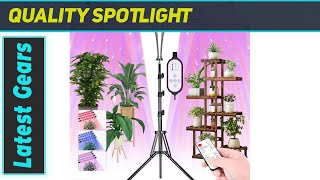 BUSATIA Grow Light for Indoor Plants Best FourHead LED Grow Light with Adjustable Stand amp [upl. by Hamburger224]