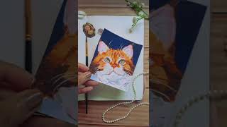 sketch vs color gouache painting artshorts sketch gouache petportrait cozyart gouacheportrait [upl. by Aicissej]