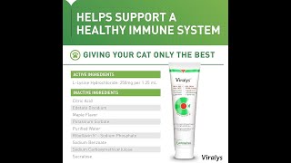 Vetoquinol Viralys Gel L Lysine Supplement for Cats [upl. by Layman]