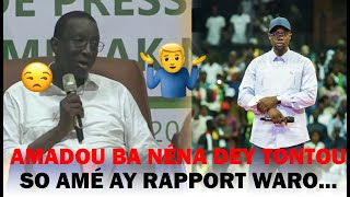 Amadou BA Répond a Ousmane SONKO quotso amé ay rapport waroquot [upl. by Francine]