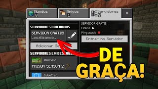 Como criar seu próprio servidor de minecraft pe 121  Permanente e grátis 2024 [upl. by Nwahsyd]