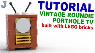 How To Build A LEGO Vintage Roundie Porthole TV Tutorial [upl. by Annahgiel161]