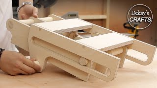 woodworking storage idea hidden tool rack  sliding amp down  I got my favorite tool [upl. by Maxama]