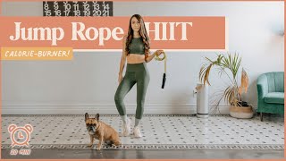 20Minute JUMP ROPE HIIT Workout to Lose Weight [upl. by Sidnala95]