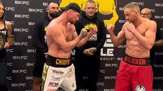 Danny Christie vs Jared Warren BKFC 55 Leeds weigh ins [upl. by Francklin33]