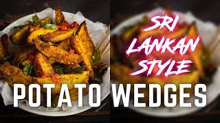 The spiciest potato wedges 🥔 Amazing Sri LankanStyle Potato Wedges  Easy vegan side dish [upl. by Leissam177]