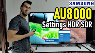 Samsung AU8000 Configuraciones de Imagen Recomendadas HDR y SDR  Smart TV 4K [upl. by Garap]