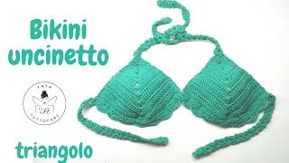 TUTORIAL Bikini uncinetto triangolo uncinettolafatatuttofare [upl. by Jereld938]