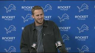 Jared Goff “Cool” to See Lions Fans Take over Lambeau Field in Win over Packers • Postgame [upl. by Mimi]