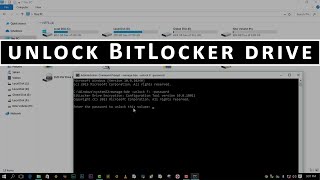 Unlock BitLocker Drive From Command Prompt Without Recovery Key [upl. by Duleba661]