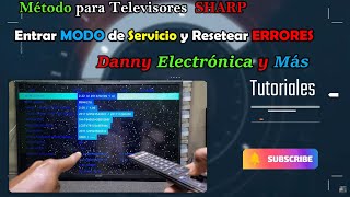 SHARP NO ENCIENDE COMO ENTRAR MODO DE SERVICIO SHARP Y RESETEAR ERRORES [upl. by Jer]