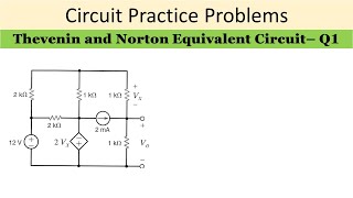 Thevenin and Norton  Question no 1 [upl. by Ellicec]