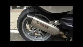 BMW Motorrad C650GT AKRAPOVIC SOUND [upl. by Ahsitruc]