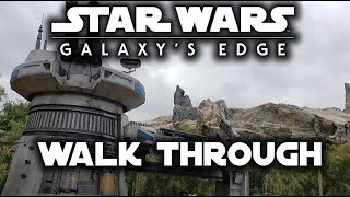 Star Wars Galaxys Edge  Complete Walkthrough  Galaxys Edge Tours 2019 [upl. by Anekam]