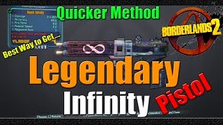 Borderlands 2  Best way to get a Legendary Infinity Pistol  Faster Method Tutorial [upl. by Nyberg]