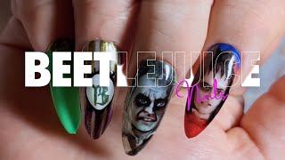 Beetlejuice nails with Lydia [upl. by Ahsiekar928]