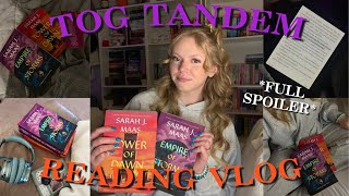 throne of glass tandem reading vlog 🏹🗻❤️‍🔥 full spoiler [upl. by Tore]