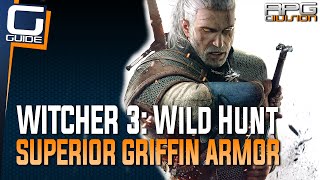 Witcher 3 The Wild  Superior Griffin Armor Diagrams Location Griffin School Gear [upl. by Kremer]