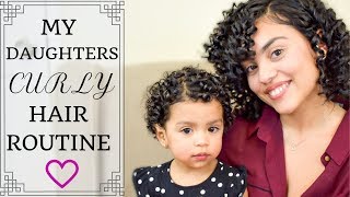 Baby Girl Curly Hair Routine [upl. by Joacimah]