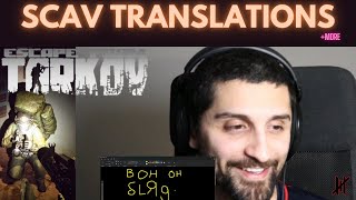 Scav VOICELINES and TRANSLATIONS 30  Escape From Tarkov  Tarkov Language School [upl. by Heater579]