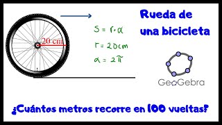 Cómo calcular la distancia recorrida por una rueda que da vueltas [upl. by Atwater285]