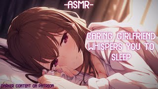 ASMR ROLEPLAY ♡girlfriend whispers you to sleep  cuddles♡ binauralF4A [upl. by Box825]