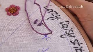 8 basic stitches in embroidery for beginners [upl. by Ahsele]