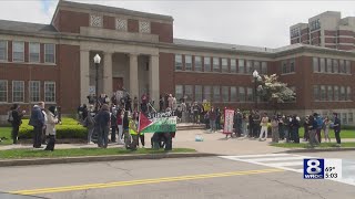 ProPalestinian protesters stage sitin at University of Rochester [upl. by Nylsej36]