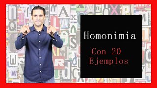 Homonimia o Palabras Homónimas con Ejemplos [upl. by Bearnard]