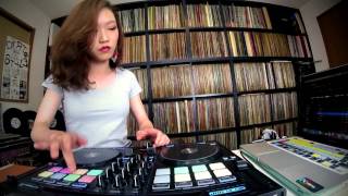 DJ SARA ★ Freestyle Scratch with djay Pro and Reloop Beatpad 2 [upl. by Rhody]