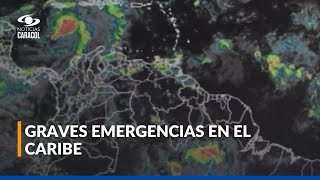 Esto es lo que pasa en el Caribe colombiano con la tormenta tropical Rafael [upl. by Ahsinad]