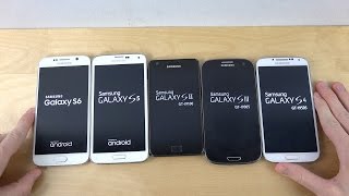 Samsung Galaxy S6 vs Galaxy S5 vs Galaxy S4 vs Galaxy S3 vs Galaxy S2  Which Is Faster [upl. by Rennane]