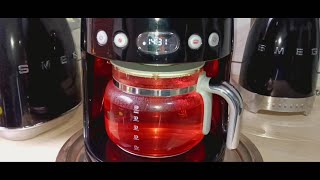 SMEG DCF01 Filterkaffeemaschine ROTES LICHT BLINKT WAS ZU TUN IST VIDEO ANLEITUNG ENTKALKEN [upl. by Houston]