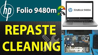 How to Repaste and Clean an HP Folio 9480M V1 Laptop  Step by Step🧹✅ [upl. by Hermann34]