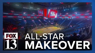 Vivint Arena gets AllStar makeover before big game [upl. by Llehsyar577]