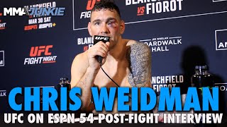 Chris Weidman Has No Intention to Retire Backs Result After Eye Poke  UFC on ESPN 54 [upl. by Paul]