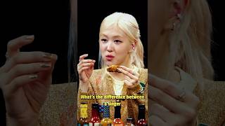 Rosé explains what a real singer is on Hot Ones rosé blackpink [upl. by Killam]