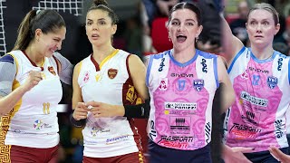 ALL quotMEGA RALLYquot of the match Roma  Casalmaggiore  Lega Volley Femminile 202324 [upl. by Ayal]