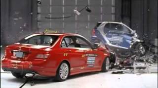 Mercedes CClass vs Smart Fortwo  Crash test  IIHSflv [upl. by Kenton178]