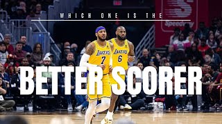 IS MELO A BETTER SCORER THAN LEBRON [upl. by Eleanore357]