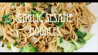 Garlic Sesame Noodles  LactoOvo Vegetarian Recipe  Whole Wheat Noodles [upl. by Leba936]