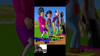 Scary Teacher 3D vs Squid Game Take Care of Tree vs Water Syringe and SkateBoard Challenge shorts [upl. by Notrem]