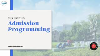 ChungAng University Admission Programming [upl. by Johathan]