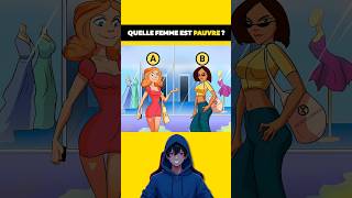 Quelle femme est pauvre  quiz heroquiz animation enigmes shorts tiktok humour devinette [upl. by Brotherson]