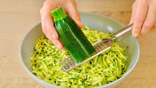 Better than pizza Just grate 1 zucchini Delicious and easy zucchini recipe Vegan ASMR cooking [upl. by Stucker470]