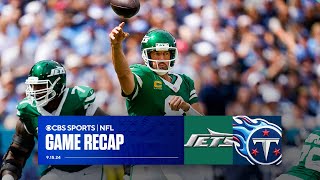 Aaron Rodgers gets his first win as a Jet vs Titans  Game Recap [upl. by Lyontine]