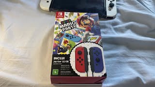 Unboxing Bundle JoyCon Azul e Vermelho Neon  Super Mario Party Gameplay Nintendo Switch [upl. by Firahs]