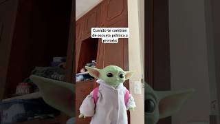 Perdón es la costumbre jaja 😅 humor meme babyyoda escuela [upl. by Asilad]